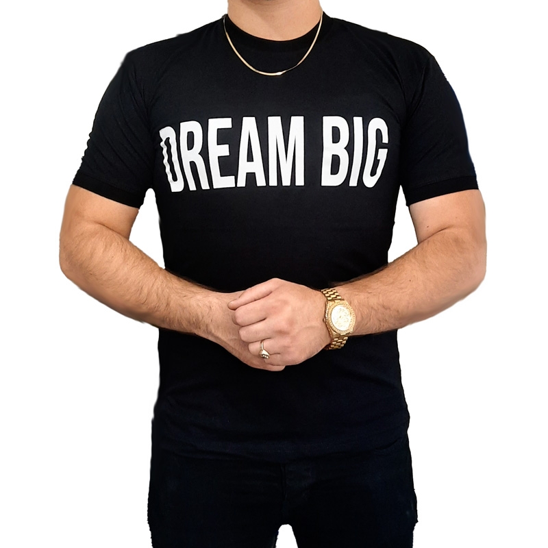 تیشرت آستین کوتاه مردانه طرح Dream Big - مدل پروانه | مودی کالا