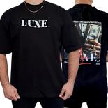 تیشرت لش مشکی مردانه طرح LUXE جنس پنبه ترک